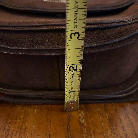 Spartina 449 Coffee Suede Saddle Crossbody Bag - Picture 15 of 15